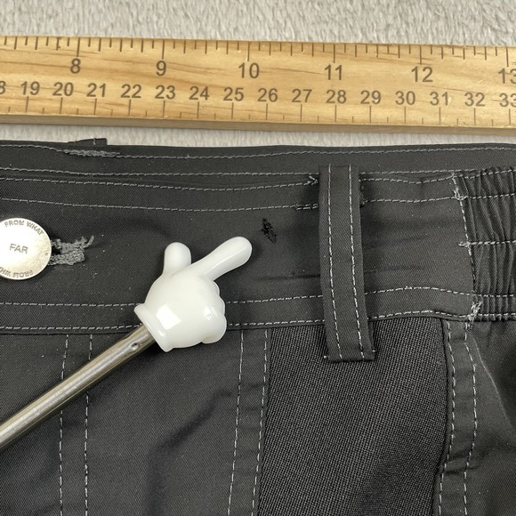 Far From What Pants Mens Medium Black  Slim Straight Button‎ Fly Zip Calf 29" - Picture 8 of 13